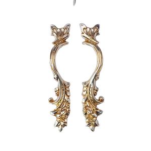 Manija de Puerta de Latón Macizo de Diseño con Aspecto Dorado Vintage, Manija de Tirar de Primera Calidad para Hoteles, Villas y Palacios - Product Image 3