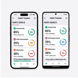Application RoyalCraft Habit Tracker – Créez des habitudes, des objectifs quotidiens, suivez vos séries de réussite et obtenez des informations sur votre productivité iOS/Android - Product Image 2