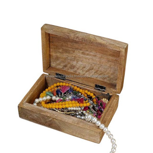 Handmade Decorative <b>Wooden</b> Jewelry Box French Rope Cross Design Multipurpose Treasure <b>Chest</b> <b>Storage</b> Organizer at Lowest Rate - Product Image 5