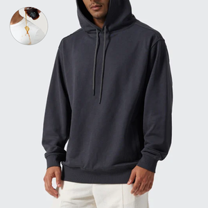 Sudadera con Capucha para Hombre, Premium, Sólida, Otoñal, Nueva Tela Tecnológica Impermeable, 65% Algodón, 35% Lyocell, Corte Ajustado, Forro Suave, Bolsillos Ocultos - Product Image 2