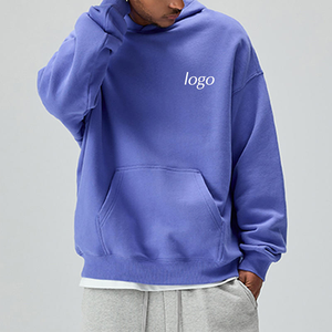 Sudadera con Capucha Unisex Morada Extra Grande, Sudadera con Capucha y Logotipo Personalizado, Sudadera de Forro Polar Grueso, Sudadera Informal de Estilo Urbano - Product Image 1