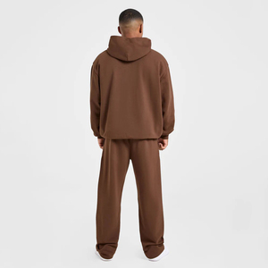 Low Price Top Selling Wholesale Custom Logo Men's <b>Brown</b> Oversized Straight Leg <b>Joggers</b> Cotton Breathable Men's Sweatpants - Product Image 3