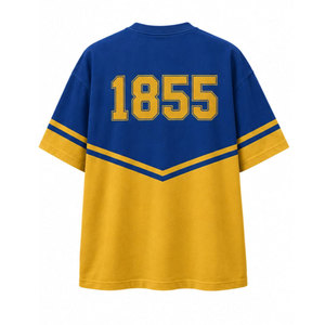 เสื้อยืดโอเวอร์ไซส์ Sigma Chi 1855 ลายบล็อกสี แขนสั้น คอกลม เสื้อยืดลำลองผู้ชาย เสื้อผ้ากรีก ผ้าเจอร์ซีย์คอตตอน - Product Image 3