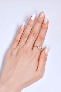 Uñas Postizas de Presión Forma Almendrada Verde Cromado Punta Francesa Estrella Personalizadas Uñas Artificiales Estampado Dorado Mediano ABS Arte de Uñas Venta al por Mayor - Product Image 5