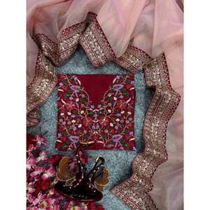 Sari de noche para mujer de diseñador indio con lentejuelas, última ropa de fiesta para bodas para ocasiones especiales - Product Image 6