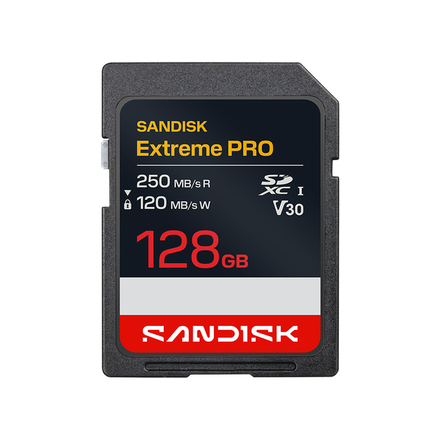 Extreme Pro 128GB SDXC UHS-I Memory Card V30 250MB/s Read 120MB/s Write for Camera SDSDXXJ-128G-GSCIN