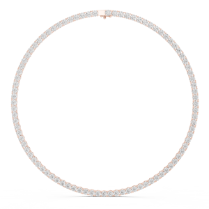 Collar de Cadena de Tenis de Moissanita Personalizable Más Vendido para Mujer, de Plata de Ley 925 con Baño de Oro Rosa, Estilo Clásico para Regalo y Fiesta - Product Image 4