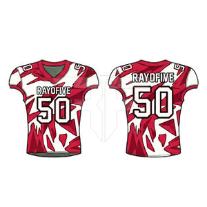 Uniforme de football américain sur mesure 100% polyester à manches courtes, séchage rapide, design de casque - Créez votre propre uniforme pour hommes - Product Image 1