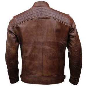 Veste de moto pour hommes de la meilleure qualité en cuir véritable respirant et grande taille en stock à vendre en ligne - Product Image 2