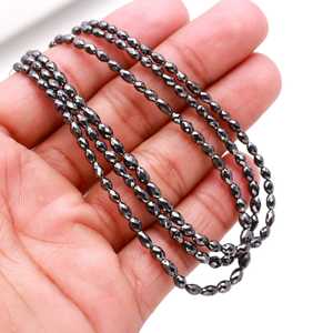 Cuentas de Diamante Negro Natural Lustre, facetadas de 4mm, hilo de 15 pulgadas, orificio de 0.40mm, sueltas, para joyería hecha a mano, venta al por mayor, terceros - Product Image 6