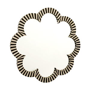 Espejo de Pared Redondo Decorativo de Resina de 32 Pulgadas, Marco Moderno y Elegante para Decoración del Hogar, para Sala de Estar, Dormitorio, Baño, para Colgar en la Pared - Product Image 1