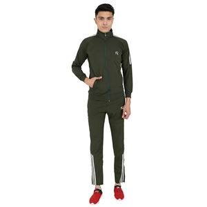 Survêtement de sport pour homme en velours premium, extensible dans les quatre sens, coupe ajustée, couleur unie, confortable, pour l'automne, le jogging et la course à pied - Product Image 4