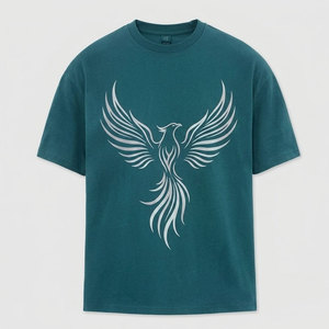 T-shirt imprimé réfléchissant pour homme, tee-shirt streetwear surdimensionné, coton doux, mode décontractée d'été, col rond, confortable pour tous les jours - Product Image 1
