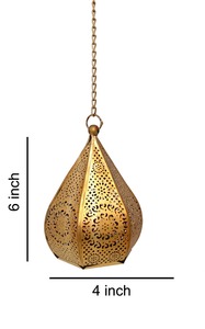 Farol Marroquí Vintage Hecho a Mano, Lámpara Colgante de Metal para Velas, Decoración para Hogar, Jardín y Bodas - Product Image 6