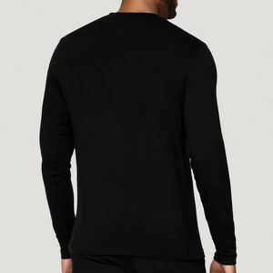 Ensemble d'uniformes médicaux pour hommes de qualité supérieure, t-shirt à manches longues noir à col rond, sous-vêtement médical pour hôpital - Product Image 3
