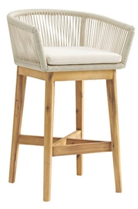 Ensemble de salle à manger en bois d'acacia | Chaises en corde, table à lattes | Utilisation patio/centre de villégiature | Fabricant vietnamien - Product Image 4