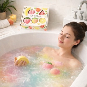 Bombas de baño de sal orgánica artesanal, vaporizadores de ducha, aromaterapia pura, bombas de baño de burbujas para spa, bombas de baño con marca personalizada - Product Image 3