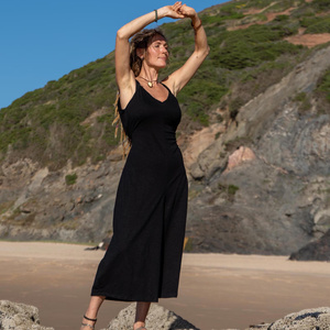 Combinaison d'été en coton pour femme, style bohème décontracté, coupe ample et style facile, robe d'été - Product Image 3