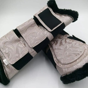 Ensemble de tapis de selle de dressage et polyvalent 2025 personnalisé en coton écologique avec bandages en polaire pour la compétition équestre - Product Image 5