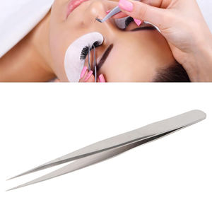 Wholesale Eyelash <b>Extension</b> Tweezers Straight German Stainless Steel False Lash Tweezers With OEM Service - Product Image 4