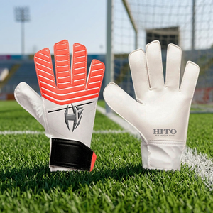 Gants de gardien de but de football de qualité supérieure, en latex épais, forte adhérence, design respirant, fermeture à boucle, unisexe, pour l'entraînement - Product Image 4