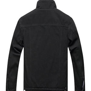 Veste en jean pour homme AIFRAN SPORTS, doublée en sherpa noir, chaude pour l'hiver, décontractée, col rabattu, style trucker - Product Image 4
