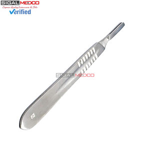 Manche de scalpel chirurgical manuel en acier inoxydable numéro 4, 20 lames stériles jetables, usage médical chirurgical - Product Image 2