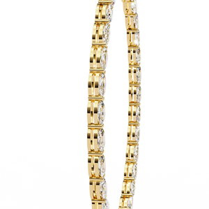 Collar de Cadena de Diamantes Cultivados en Laboratorio con Corte Ovalado de Lujo, Certificado CVD IGI, Cadena de Diamantes de Oro Sólido de 14K - Product Image 2