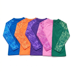 Camiseta de Compresión de Manga Larga con Bloques de Color Personalizada Unisex, de Secado Rápido, para MMA y BJJ, de Poliéster/Nailon, Anti-UV y Transpirable - Product Image 2