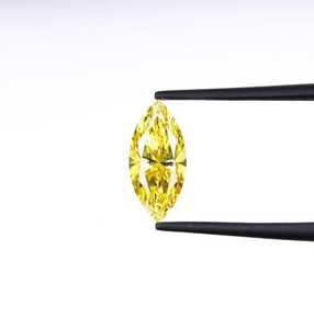 Diamante Suelto Cultivado en Laboratorio con Certificación IGI, Corte Marquesa, Color Amarillo Fantasía, CVD, VVS VS, Corte Excelente para Joyería Fina - Product Image 3