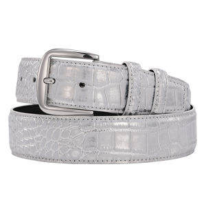 Men's Premium Quality Classic Casual Cow Hide Genuine Leather Belt Steel Buckle <b>Adjustable</b> Length Eco-Friendly Heavy Duty - Product Image 3