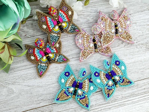 Elegantes Pendientes Colgantes de Lino con Cuentas de Semillas de Algodón y Bordado Estilo Budista, Ligeros, Hechos a Mano, de Alta Calidad, Personalizables y a la Moda - Product Image 3