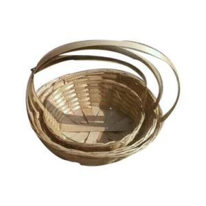 Cesta de Almacenamiento de Bambú Hecha a Mano con Asa, Cesta Utilitaria de Bambú Tejida Natural, Almacenamiento y Organización para el Hogar, Precio al por Mayor - Product Image 1