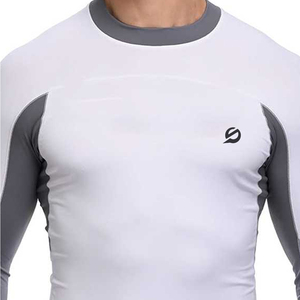 T-shirt de compression pour homme de haute qualité, respirant, à séchage rapide, antibactérien, en polyester/coton - Product Image 6