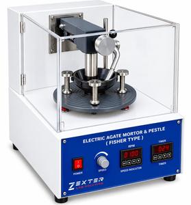 Mortier et pilon en agate électrique ZEXTER, type Fisher, équipement de laboratoire pour tests - Product Image 1