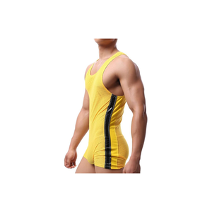 Débardeur en maille respirante jaune pour hommes - Product Image 2