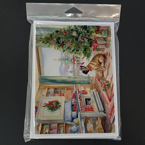 Bouledogue Français Noël Fantaisiste A7 Cartes de Note Pack de 8 Cartes Vierges avec Enveloppes 5x7 Cartes de Voeux de Taille - Product Image 3