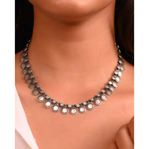 Collar de Moda Meera Jaipur Ganga de Plata - Product Image 1