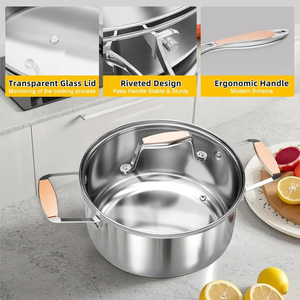 Juego de Woks Resistentes con Asas de Agarre Cómodo, Forma Redonda Profunda, Distribución Uniforme del Calor, Superficie de Cocción Duradera - Product Image 4