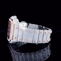 Montre à quartz analogique la plus vendue avec diamants Moissanite pour homme ou montre-bracelet de luxe Hip Hop Bling disponible à bon prix