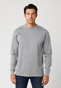 <b>Mens</b> Long Sleeve T Shirt Slim Fit Solid Color Soft <b>Stretch</b> Breathable Lightweight Casual Daily Wear Crew Neck Top - Product Image 6