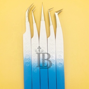 Pince à épiler de haute qualité pour extensions de cils, pince à épiler pour cils de vison, style cœur ombré, produit très demandé, outils de maquillage - Product Image 2