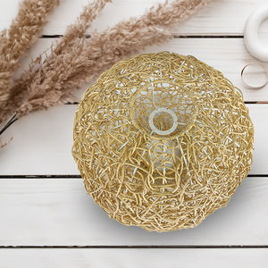 Abat-jour sphérique en rotin blanc tressé, best-seller - Product Image 2