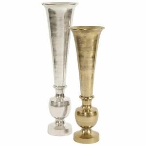 Jarrón de Flores Dorado Hecho a Mano, Diseño Moderno, Aluminio Sólido, Juego de Dos Macetas Metálicas Decorativas para el Hogar, para Bodas - Product Image 4