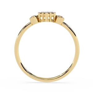 แหวนเพชรทรงกลมดีไซน์คลาสสิกสำหรับผู้หญิง ทองคำแท้ 14k เหมาะสำหรับเป็นของขวัญ งานหมั้น วันครบรอบแต่งงาน - Product Image 3