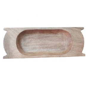 Vente chaude 2023 en bois naturel Style européen trancheuse rectangulaire multi-usages bol de pâte à la main de haute qualité ou récipients à bougies - Product Image 1