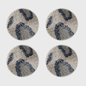 Decorative Glass <b>Beaded</b> Coaster <b>Set</b> Handmade Multicolor Tree Design Table Mats At Best Price - Product Image 2