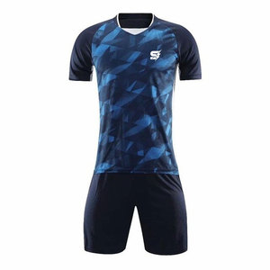 Latest Design <b>Men's</b> Soccer Uniform Set Breathable Polyester Eco-Friendly OEM Service New Arrival Team Name Customizable - Product Image 1