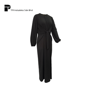 Colección de Diseños Exclusivos, Vestido Maxi Negro para Mujer, Moda Musulmana Modesta, Vestido de Manga Larga, Ropa de Oficina Diaria para Chicas, Elegante - Product Image 2