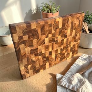 Planche à découper en noyer massif, faite à la main, bloc de boucher épais, planche à hacher en bois, planche de chef professionnelle, cadeau de cuisine haut de gamme - Product Image 5